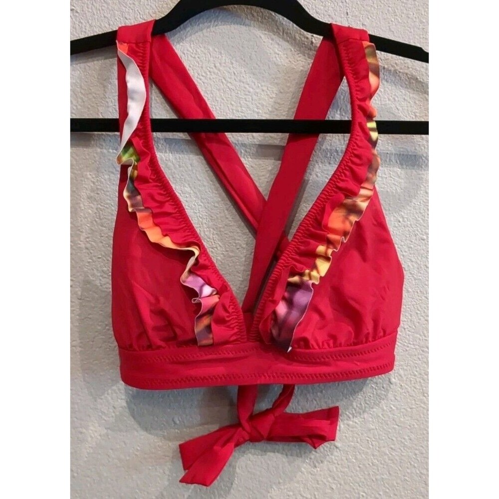 Becca By Rebecca Virtue Bikini Top Size Medium In Red